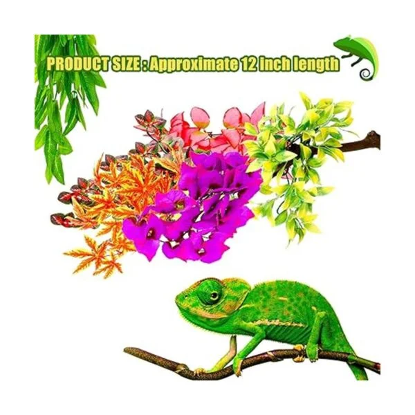 6 plantas de reptiles artificiales reptiles terrario hojas_2