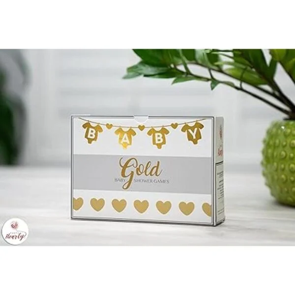 Party Hearty Baby Shower Games Papel de aluminio dorado_6