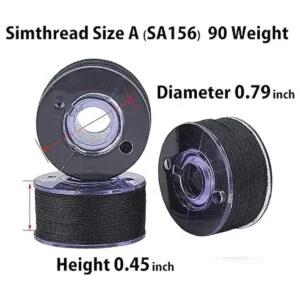 Simthread 144 bobinas preenrolladas color negro peso 90_4