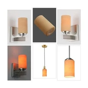 Eumyviv Pantalla de lámpara de vidrio esmerilado 2 piezas_3