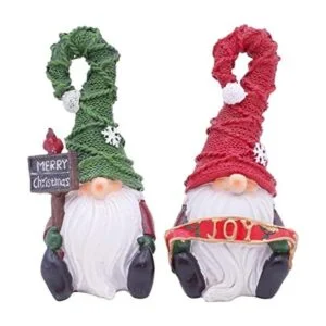 Etistta 2 gnomos de jardín de Navidad para decoración al_1