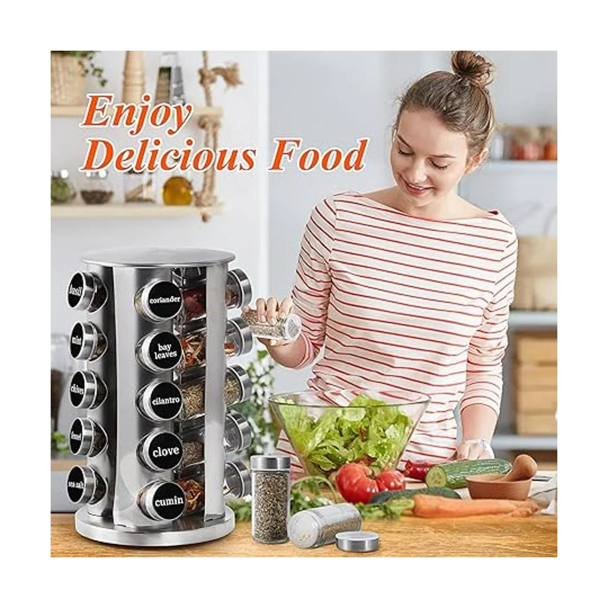 Especiero giratorio con 20 tarros organizador giratorio_7