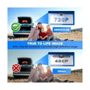 ZEROXCLUB Cámara de respaldo HD para automóvil 6 luces_2
