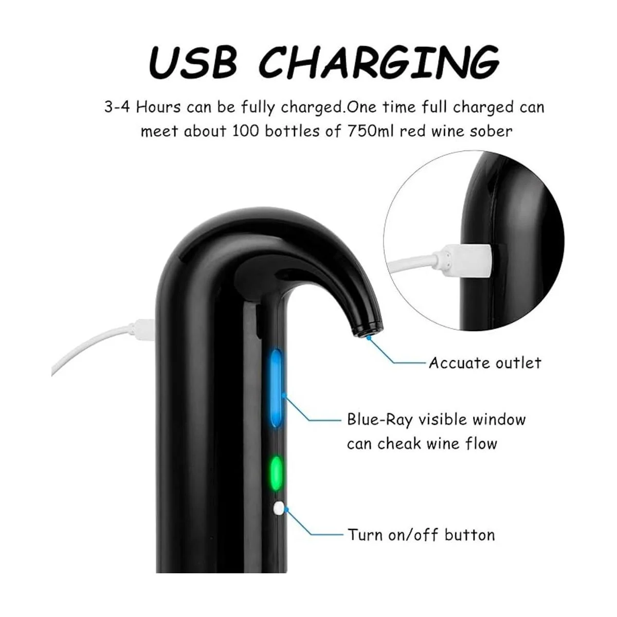 Aireador eléctrico de vino dispensador eléctrico de vino_5