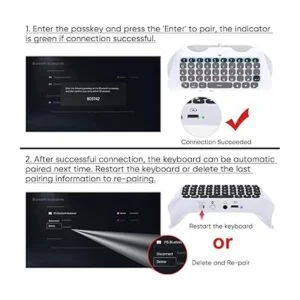 Teclado de control inalámbrico para PS5 Bluetooth 3.0_5