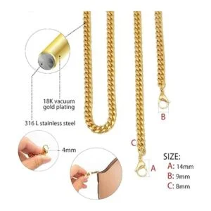 TIASRI Correa de cadena de hierro de 47 pulgadas para_4