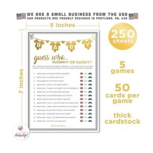 Party Hearty Baby Shower Games Papel de aluminio dorado_2