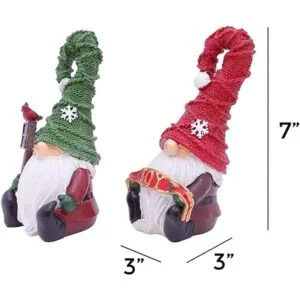 Etistta 2 gnomos de jardín de Navidad para decoración al_3