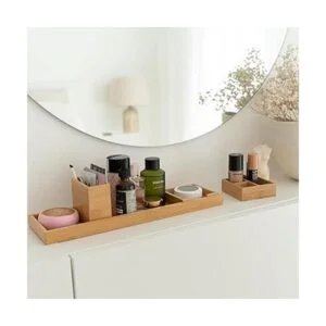 ROCDEER Bandeja de tocador de bambú 6 piezas juego de_2