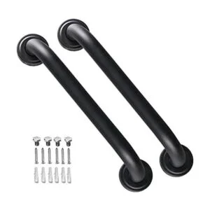 ZUEXT Paquete de 2 barras de agarre de ducha color negro_1