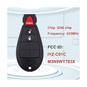 Llavero sin llave de entrada de 3 botones compatible con_3