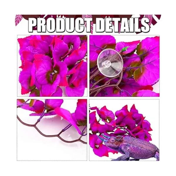6 plantas de reptiles artificiales reptiles terrario hojas_3
