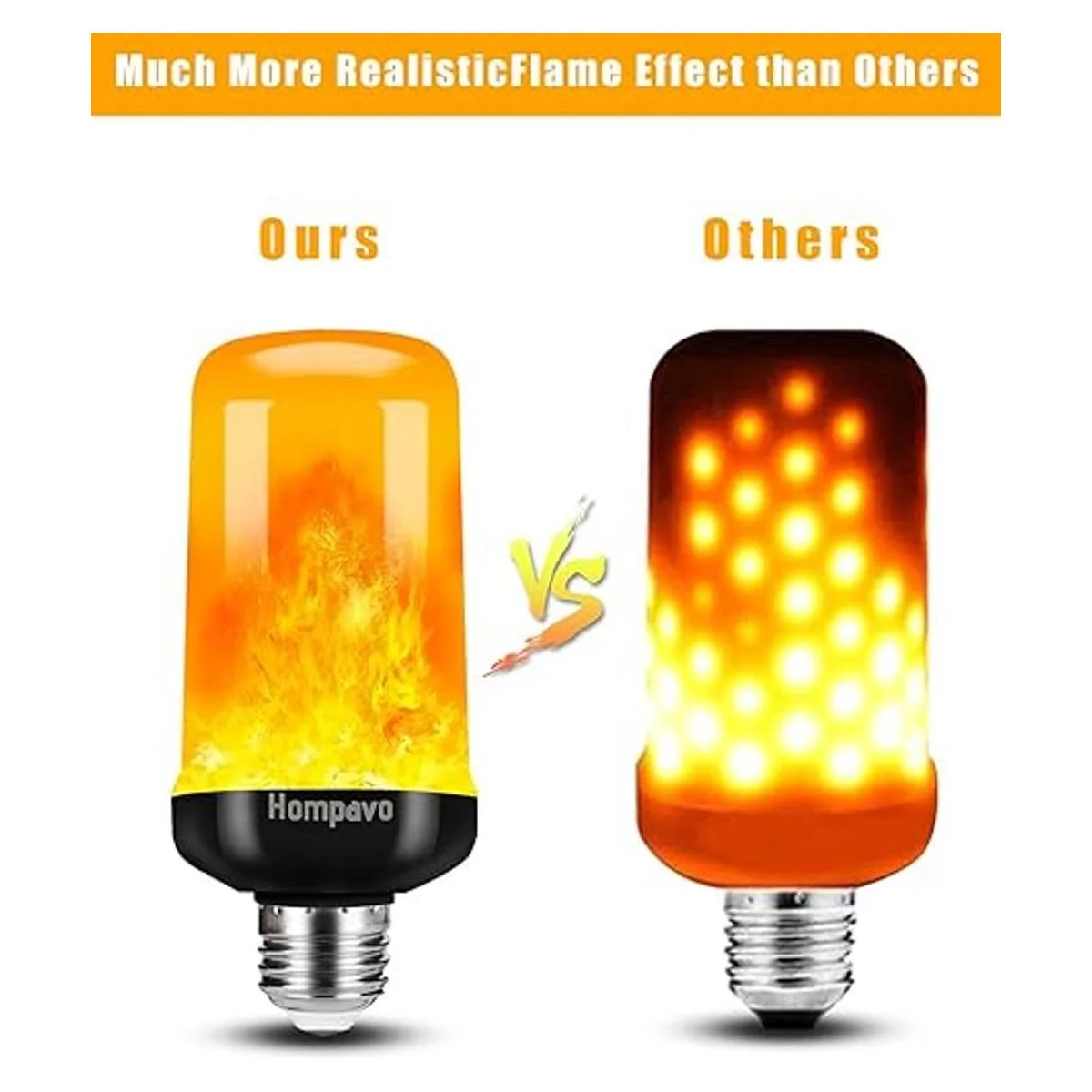 Hompavo Bombilla LED de llama bombillas con 4 modos de_3