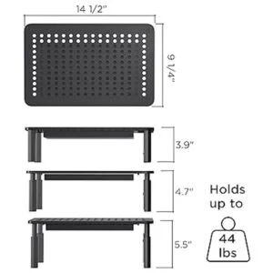 EVOOMI Soporte elevador de monitor con cajón de respaldo_6