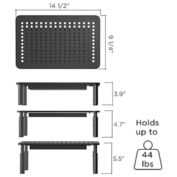 EVOOMI Soporte elevador de monitor con cajón de respaldo_6
