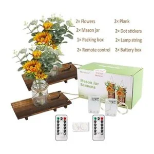 OurWarm Juego de 2 apliques rústicos para decoración de_5