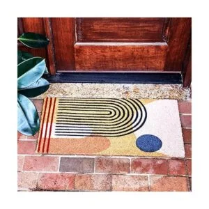 Main Mesa Felpudo geométrico de fibra de coco_4