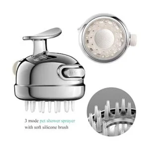 Sneatup Juego de ducha para mascotas con cepillo suave_2