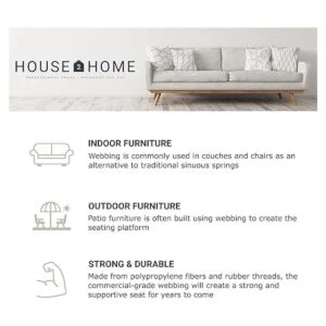 House2Home Juego de correas de cinturón de goma 3.0 in_4