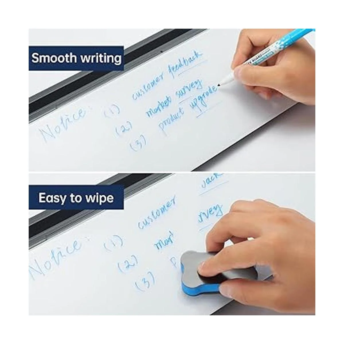 Pizarra blanca de vidrio de escritorio pequeña pizarra de_4