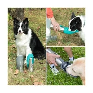LumoLeaf Botella de agua para perros de acero inoxidable_2