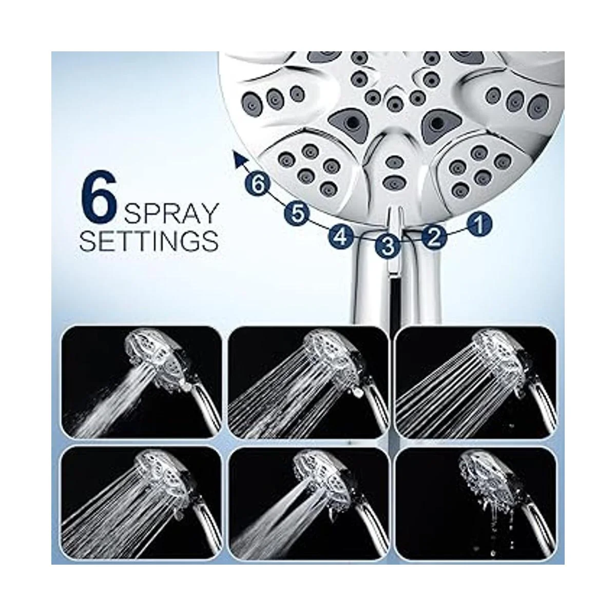 JDO Cabezal de ducha de mano de alta presión cabezal de_2