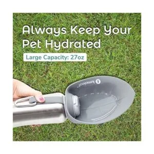 LumoLeaf Botella de agua para perros de acero inoxidable_3