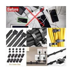 Paquete de 3 cajas de gestión de cables con 141 kit de_4