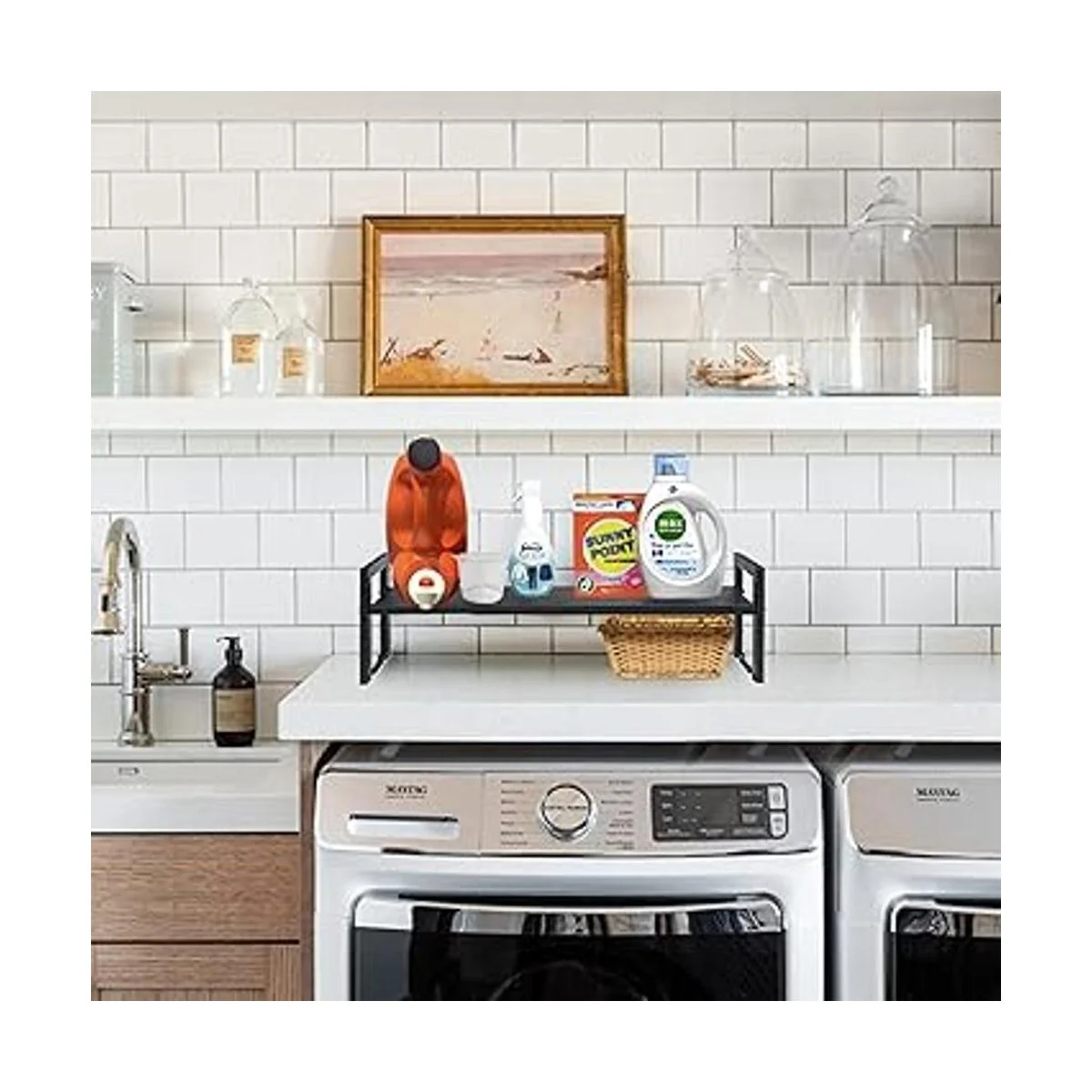 SunnyPoint Estante de almacenamiento expandible para_6