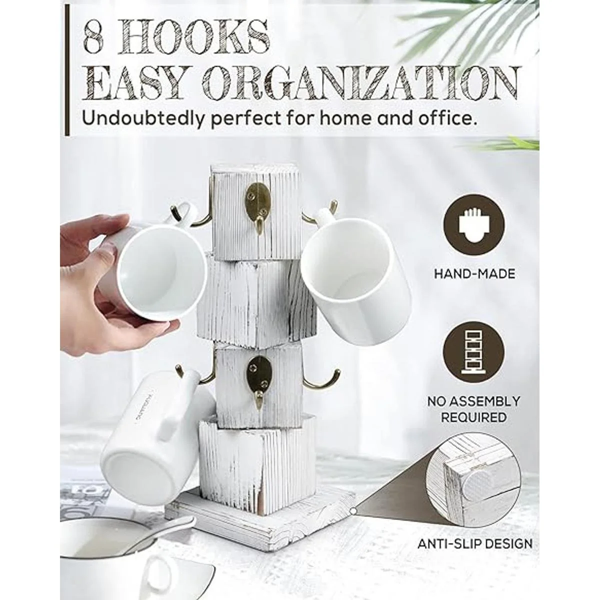 PUERSI Soporte para tazas de café para mostrador árbol_4