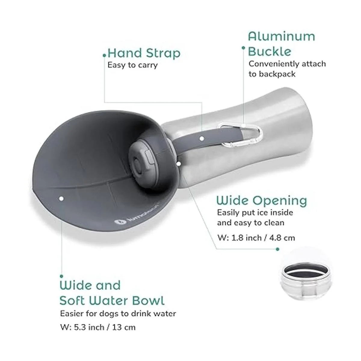 LumoLeaf Botella de agua para perros de acero inoxidable_4