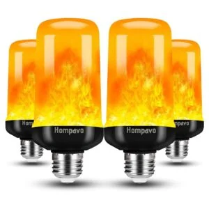 Hompavo Bombilla LED de llama bombillas con 4 modos de_1