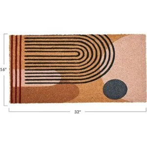 Main Mesa Felpudo geométrico de fibra de coco_5