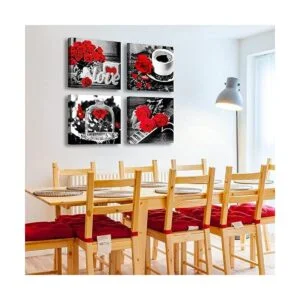 Decoración de baño arte de pared de rosa accesorios de_6