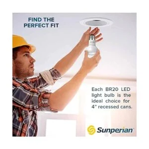 Sunperian Juego de 6 bombillas LED BR20 6 W 50 W 3000_5