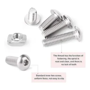 QCQIANG Kit surtido de 600 tuercas en T deslizantes de_4