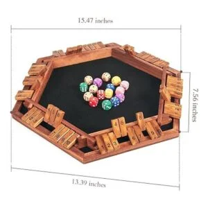 AMEROUS Juego mejorado de dados de 1 a 6 jugadores juego_3