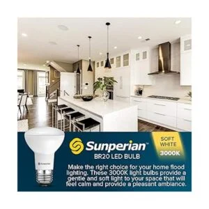 Sunperian Juego de 6 bombillas LED BR20 6 W 50 W 3000_2