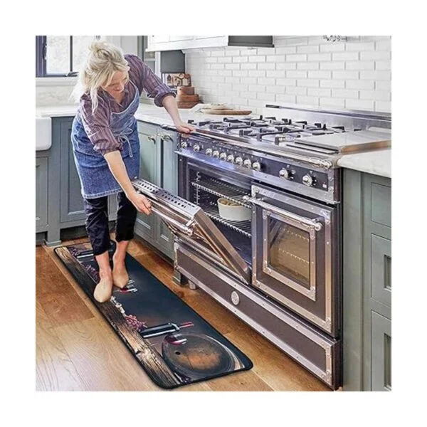 OUXIOAZ Juego de 2 alfombras y tapetes de cocina de vino_4