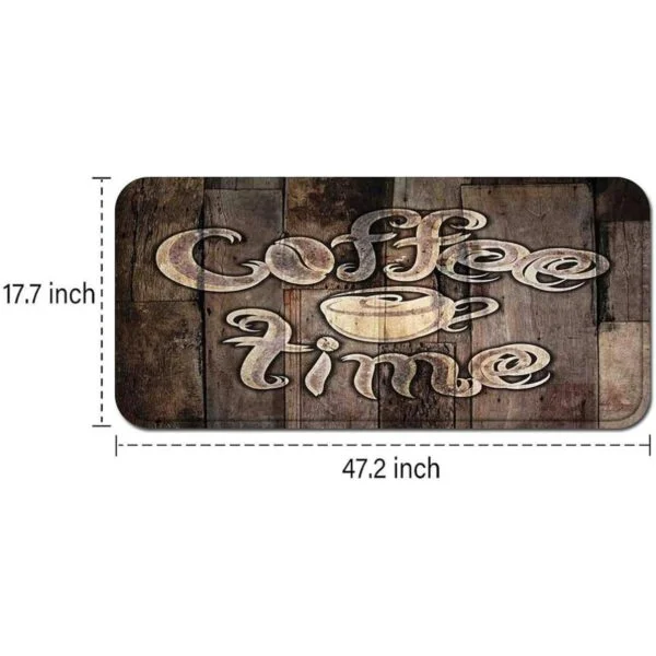 JISMUCI Alfombra de cocina diseño moderno de café con_3