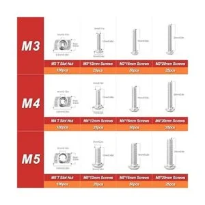 QCQIANG Kit surtido de 600 tuercas en T deslizantes de_2