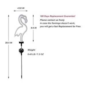 Flamingo Luces solares de estaca de jardín Juego de 2_7