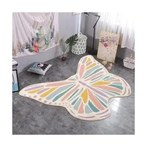 Lukinbox Alfombras de mariposa para niños alfombra de_5