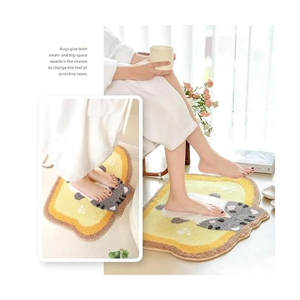 Toast Alfombra de baño antideslizante de 19.6 x 31.4_3