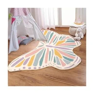 Lukinbox Alfombras de mariposa para niños alfombra de_1