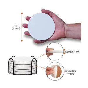 Juego de posavasos de cerámica 12 posavasos redondos de_2