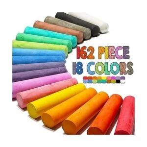 Juego de 162 tizas lavables para acera 18 colores no_2