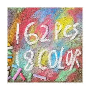 Juego de 162 tizas lavables para acera 18 colores no_5
