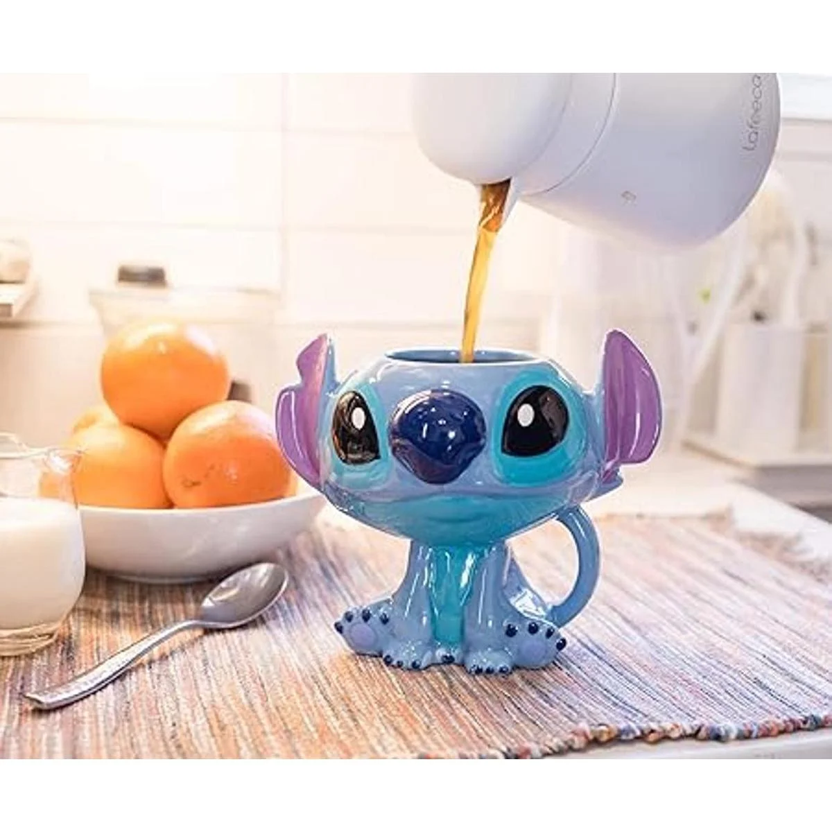 Disney Lilo Stitch Taza de café de cerámica esculpida_3