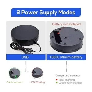 Soporte de exhibición giratorio de fotografía motorizada_6